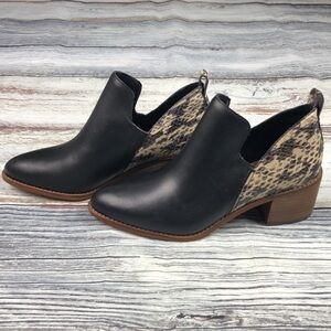 1.State IDana Ankle Boot Black/Snake Print Sz 7M